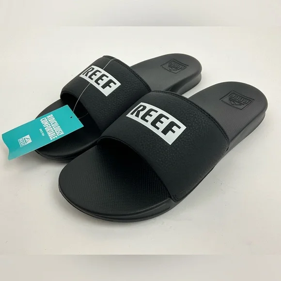 Reef | Shoes | Reef One Slide Black Us Mens Size 6 And 2 Nwt 